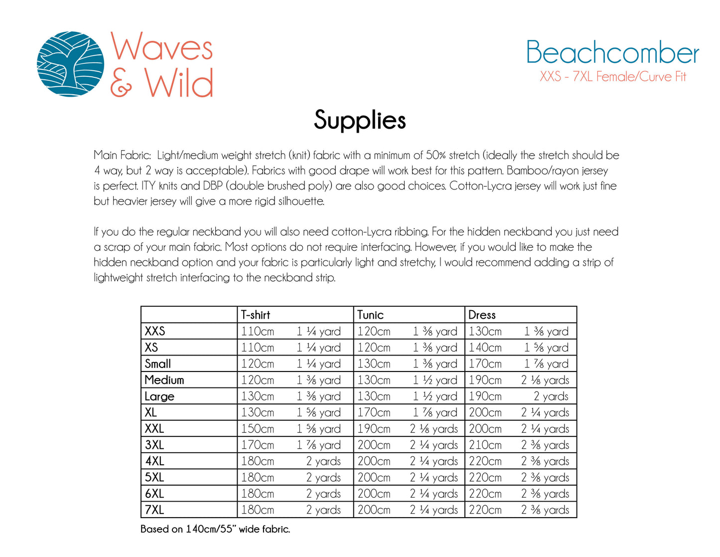 Beachcomber Adult - Waves & Wild PDF Pattern