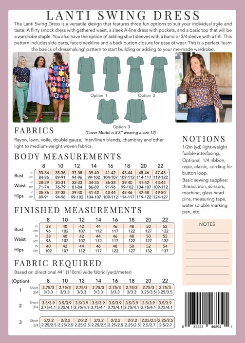 
                      
                        Lanti Swing Dress & Top - Paper Pattern
                      
                    