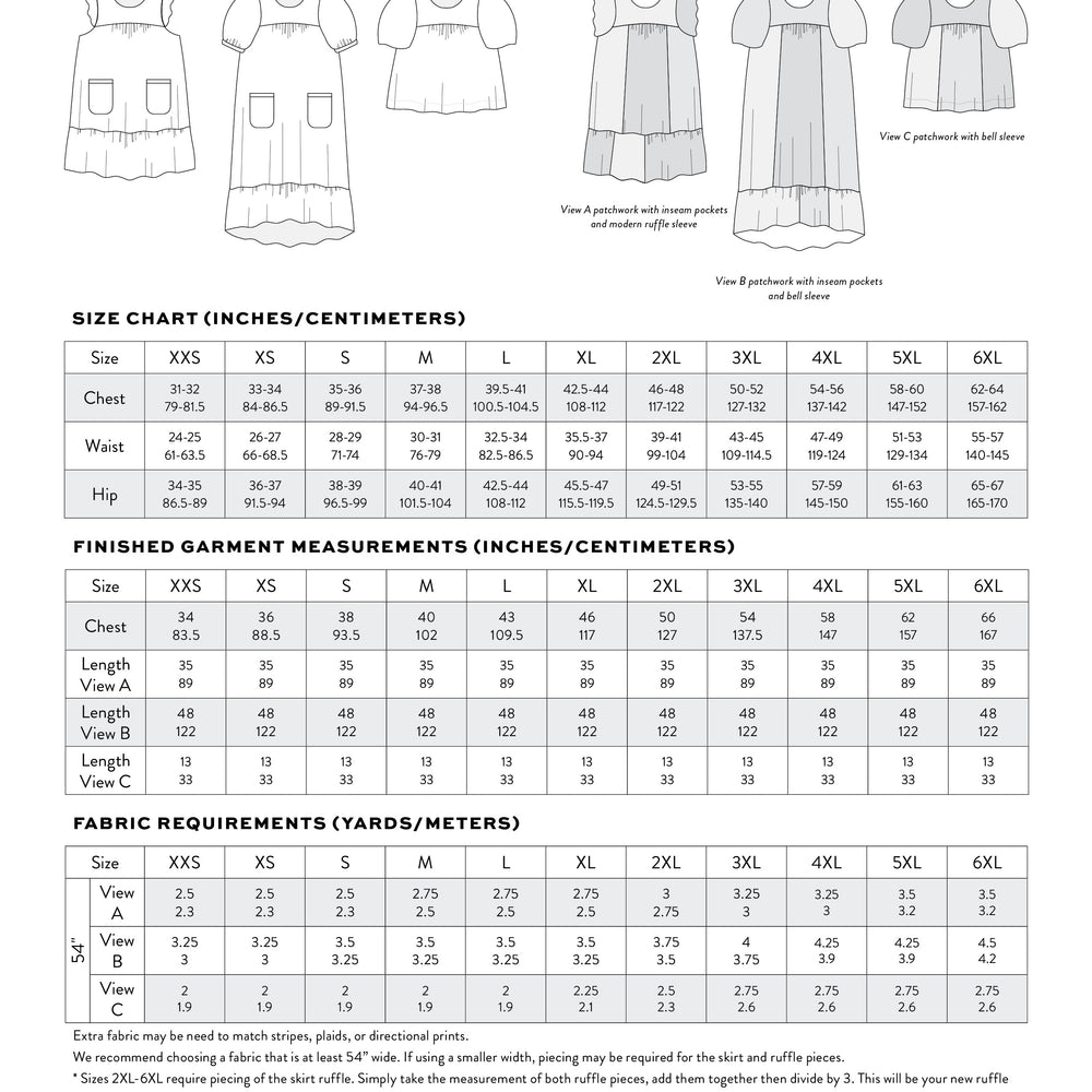 
                      
                        Champagne Field Dress - Matchy Matchy PDF Pattern
                      
                    