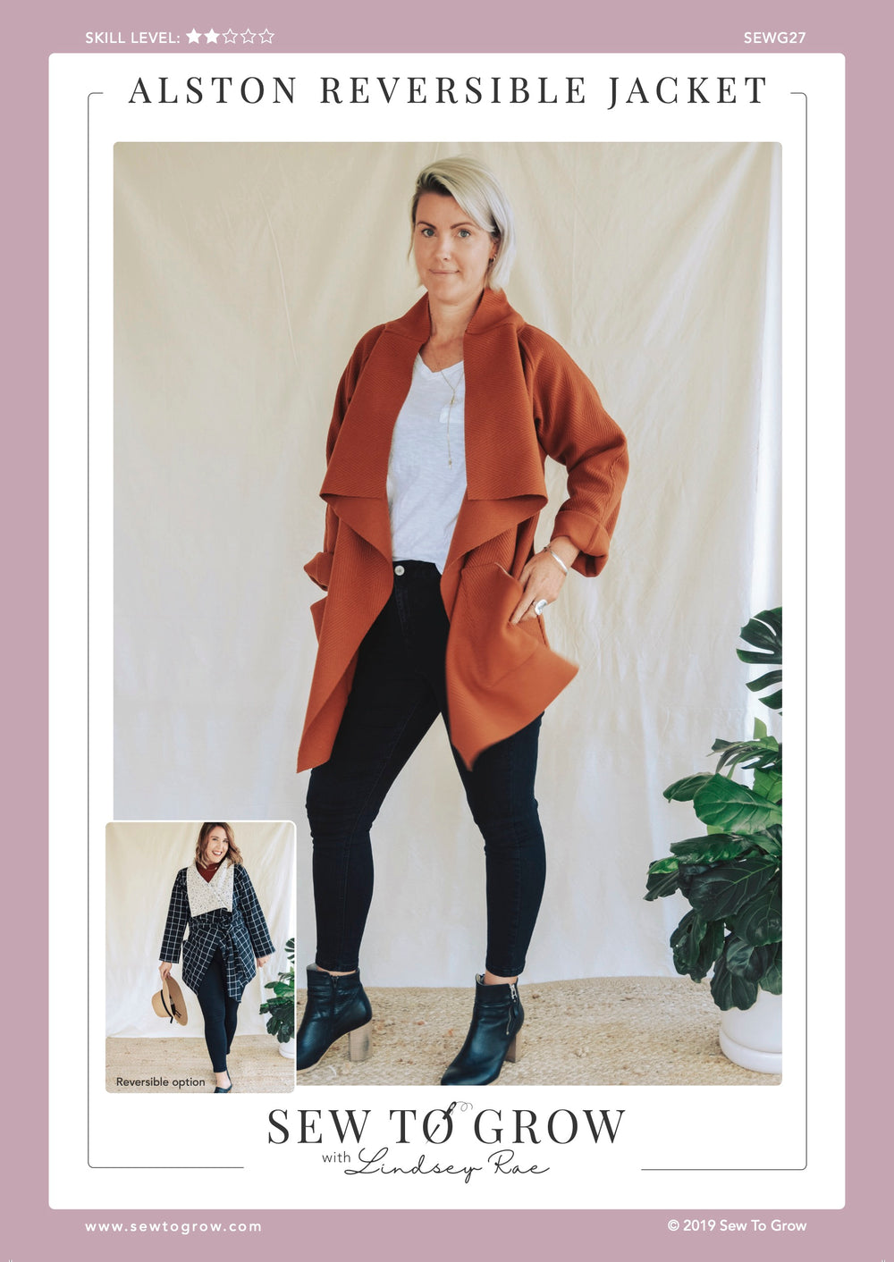 Alston Reversible Jacket - Sew To Grow PDF Pattern