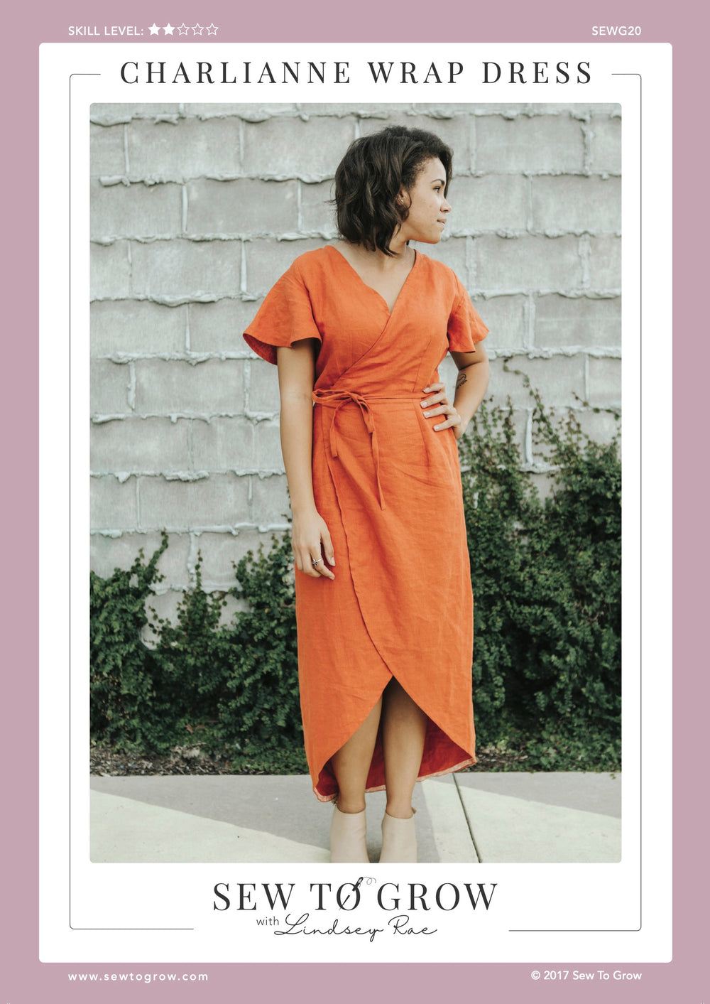 Charlie Ann Wrap Dress - Sew To Grow PDF Pattern