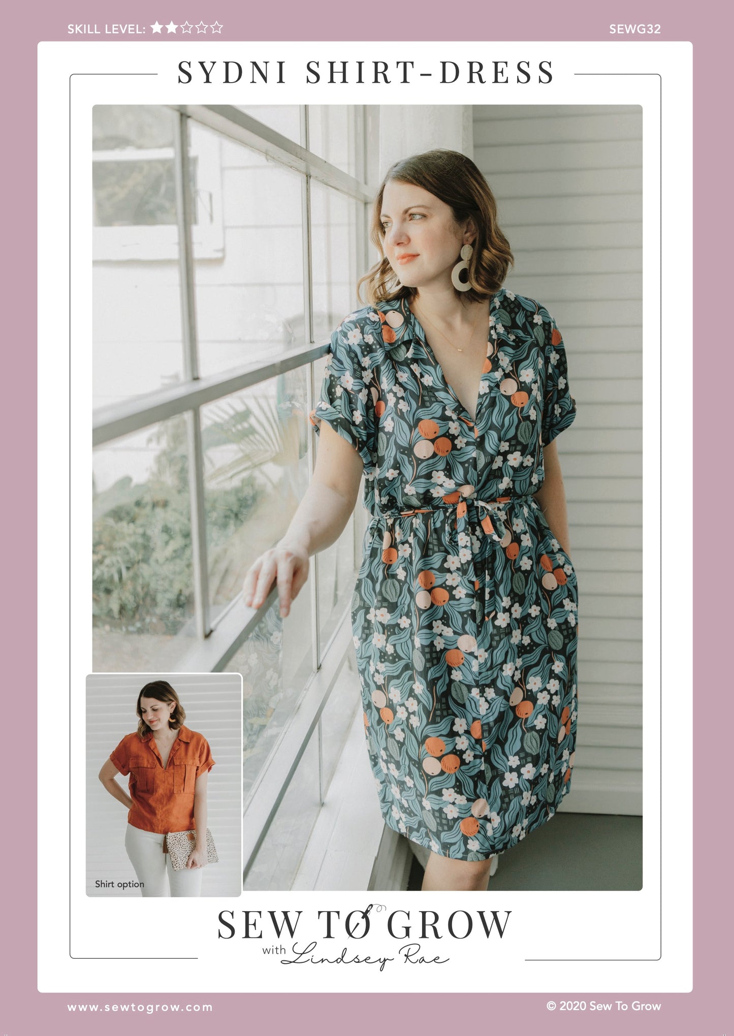 Sydni Shirt Dress - Sew To Grow PDF Pattern