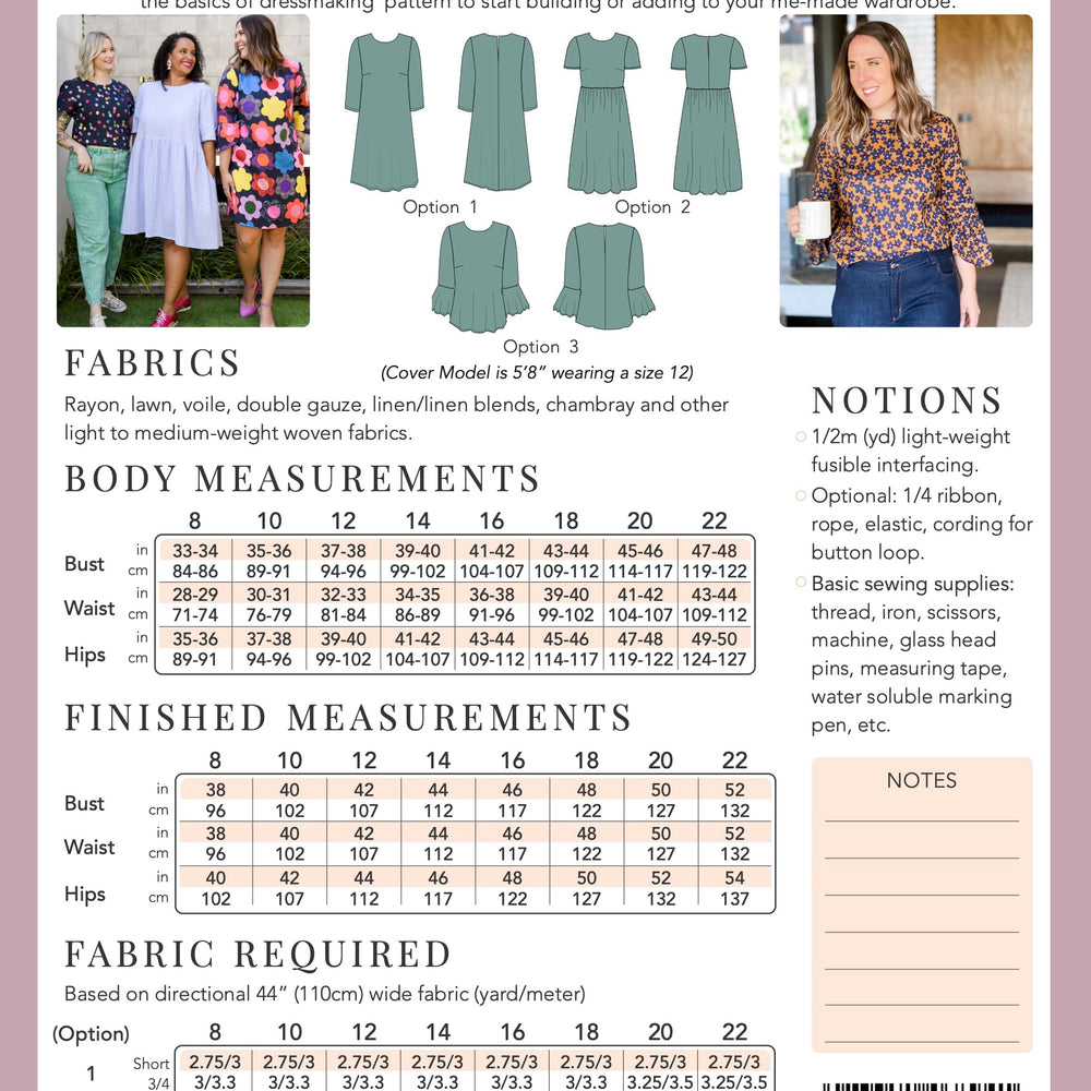 Lanti Swing Dress & Top - Sew To Grow PDF Pattern