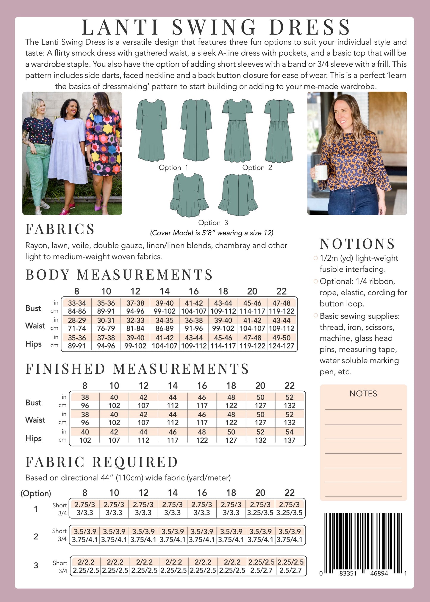 Lanti Swing Dress & Top - Sew To Grow PDF Pattern