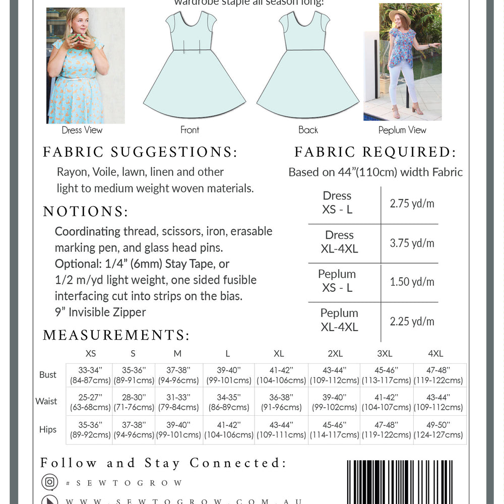 Sweet Summertime Dress - Sew To Grow PDF Pattern