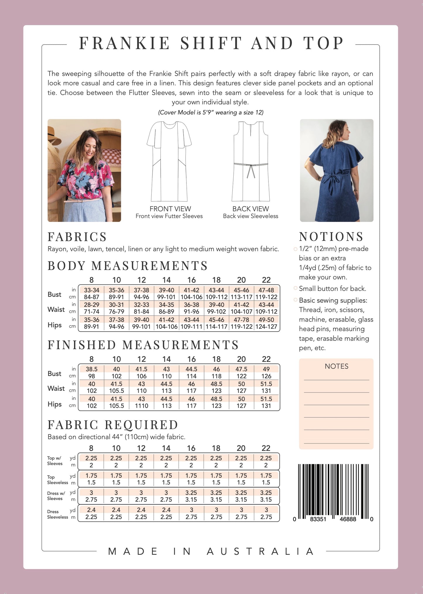 Frankie Shift & Top - Sew To Grow PDF Pattern