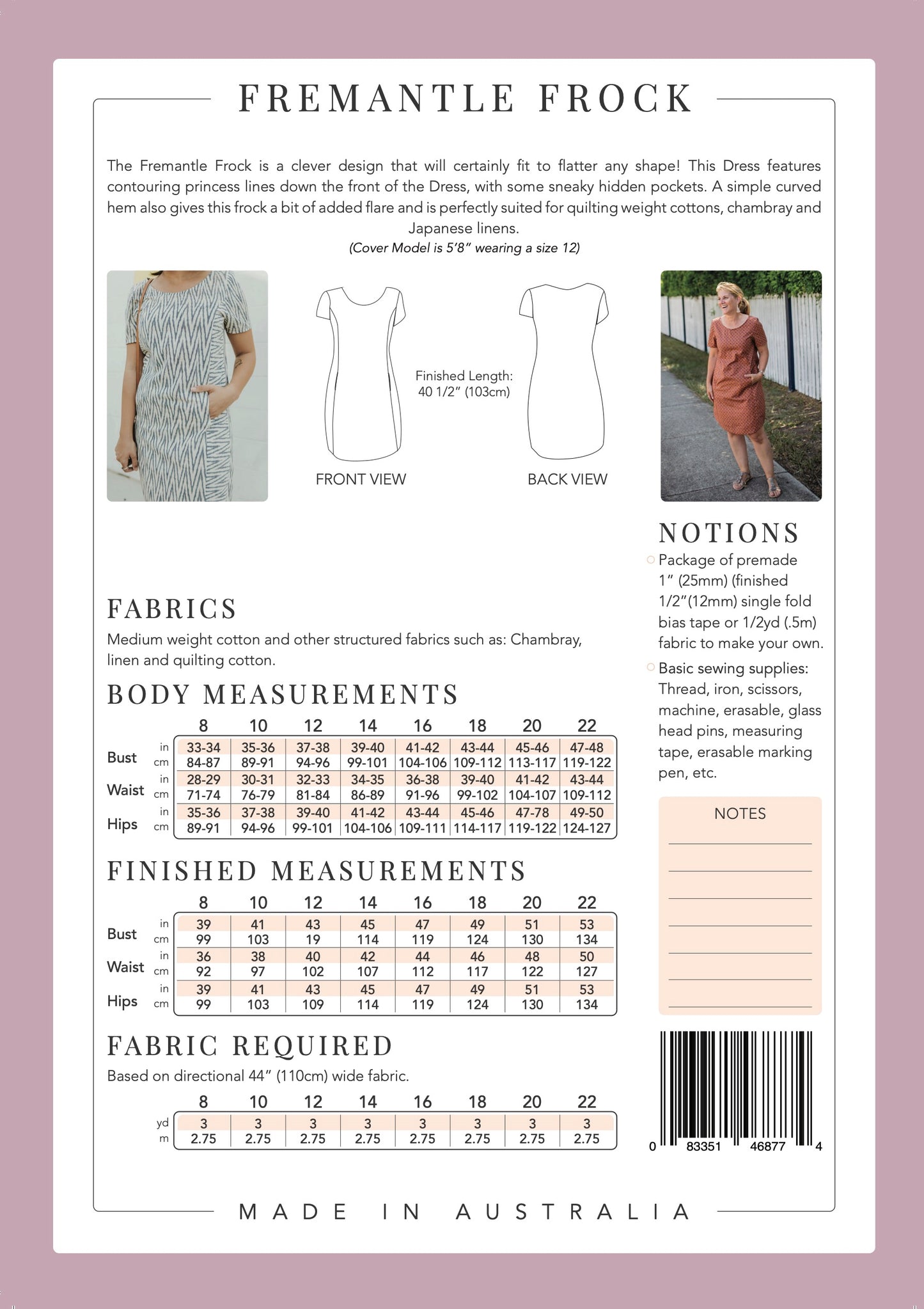 Fremantle Frock - Sew To Grow PDF Pattern