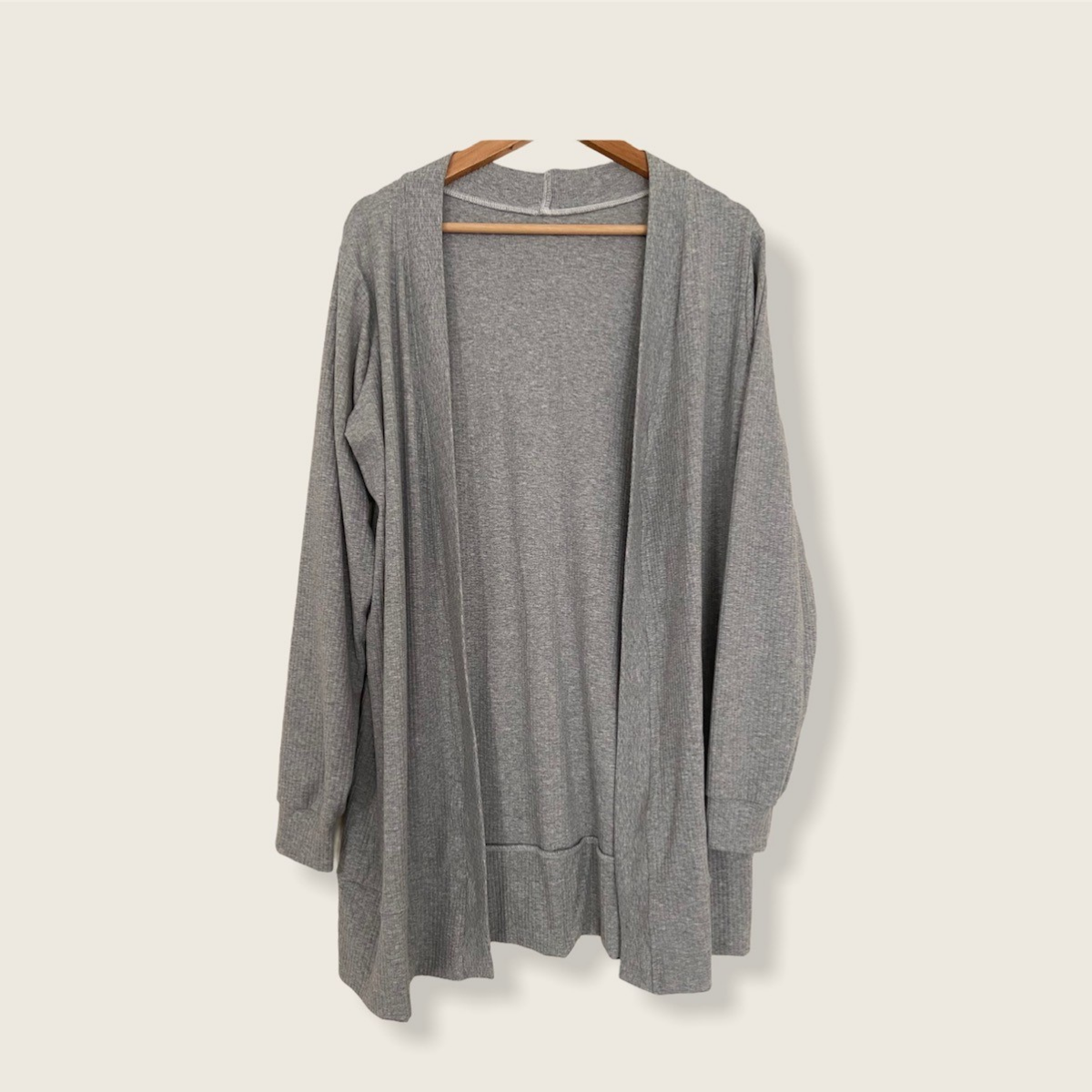 Grey - Ribbed Knit 210gsm